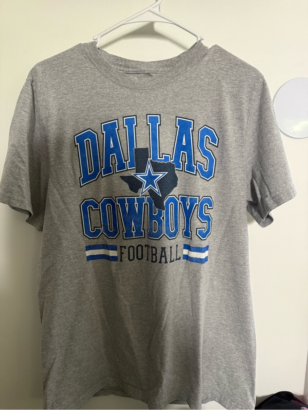 Dallas Cowboys Gray Graphic Tee - Blue Logo